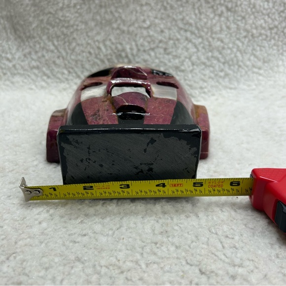 Aztec Mayan Mosaic muave black abalone burial death mask decor on stand 8.5" - Picture 8 of 15